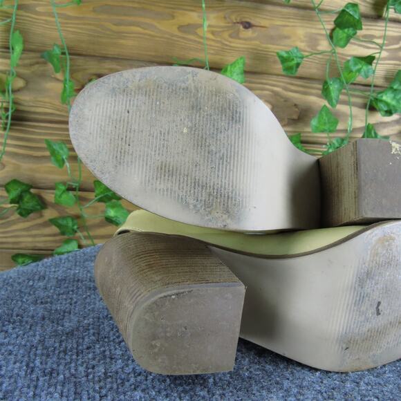 Steve Madden Women Terraa Peep Toe Beige Leather Pump 10 Medium Gently Used 2025 - Picture 8 of 9